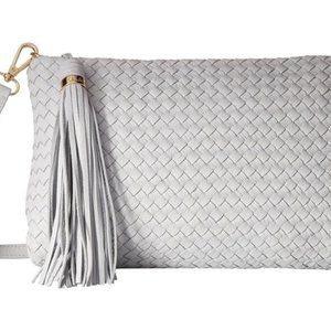 Sam Edelman blue galya leather clutch purse